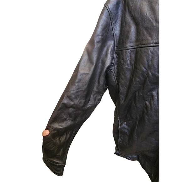 Knoles & Carter Lambskin Black Leather Jacket Size Medium Buttery Soft - Picture 3 of 12